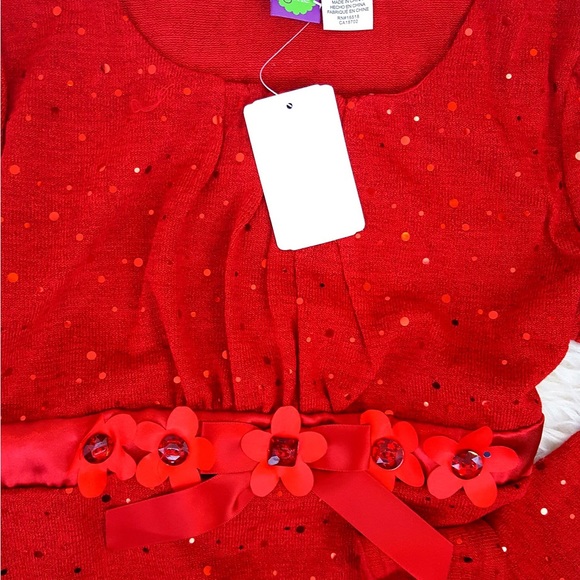 New 12 Plus DOLLIE ME Red Dress Christmas Matching Outfit 18" American Girl Doll - Picture 6 of 16